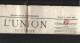 Journaux.  N°51 Sur Journal Entier "l'union De L'Yonne" Du 8 Octobre 1873. - Zeitungsmarken (Streifbänder)