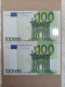 PAAR CORRELATIV 100 EURO AUSTRIA(N) F012, DRAGHI, UNCIRCULATED - 100 Euro