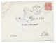 Alg41 Lettre Entier Semeuse Obl Constantine Repiquage (1909) - Overprinted Covers (before 1995)