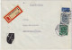 ALLEMAGNE / GERMANY - 1953 - Mi.128, Mi.134 + Mi.6Z (Notopfer Berlin) On Registered (Einschreiben) Cover From HAMBURG - Briefe U. Dokumente