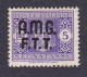 1947 Italia Italy Trieste A SEGNATASSE 4A  POSTAGE DUE 5 Lire Violetto Senza Filigrana MLH* Certif Biondi, Firma A.Diena - Portomarken