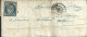CERES 25c N°4 GRILLE SUR LETTRE DE TARBES POUR BORDEAUX ( GIRONDE )  DE 1851 LETTRE COVER - 1849-1850 Ceres