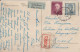 1948 - TCHECOSLOVAQUIE - CACHET TELEGRAPHE SUISSE ! Sur CP EXPRES ! Par AVION De PISEK => BASEL - Poststempel