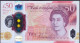 UK Great Britain 50 Pounds 2020 - UNC # P- New - Polymer - 50 Pounds