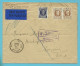 203+204 Op Brief Per Luchtpost (avion) (1°er Vol De Nuit) Stempel LIEGE Naar LONDRES, Stempel INCONNU / RETOUR A ... - 1922-1927 Houyoux