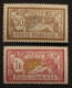 Crête Bureaux Français 1902 # 12 13 - Unused Stamps