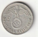 GERMANIA 2 Mark Reichsmark 1938 B - Argento Silver - 2 Reichsmark