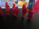 16 FIGURINES TINTIN ESSO BELGES MONOCHROME PUBLICITAIRE SERIE ROUGE COMPLETE - Tintin