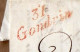 Gondrin  (32) Pli De 1838 Avec Griffe Cursive Rouge    PPP41417) - Zonder Classificatie