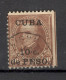 CUBA, US OCCUPATION - USED STAMP 10c De Peso On 10c, OVERPRINT - Usati