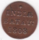 Indes Orientales Néerlandaises 1⁄16 Gulden 1808 Batavia, Napoléon Bonaparte , En Laiton, KM# 76a - Indonésie