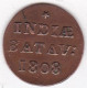 Indes Orientales Néerlandaises 1⁄16 Gulden 1808 Batavia, Napoléon Bonaparte , En Laiton, KM# 76a - Indonesia