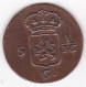 Indes Orientales Néerlandaises 1⁄16 Gulden 1808 Batavia, Napoléon Bonaparte , En Laiton, KM# 76a - Indonesien