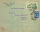 1940 BARCELONA - HALVER , SOBRE CIRCULADO , CORREO AÉREO POR AVIÓN VIA ITALIA , DOBLE CENSURA - Covers & Documents