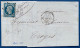 LETTRE Presidence N°10d 25c Bleu Oblitéré étoile + Dateur Avec Route  " PARIS / 3E/ 5 " Du 10 Aout 1853 Pour TROYES TTB - 1852 Louis-Napoléon