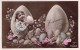 Pâques - Enfant Et Son Bonnet De Nuit Dans Un Oeuf De Pâques- Carte Postale Animée - Easter