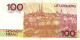 LUXEMBOURG 100 FRANCS MAN HEAD FRONT SKYLINE BACK ND(1986) SIGN1 SERIES F  P58b UNC READ DESCRIPTION - Luxembourg