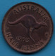 AUSTRALIA 1/2 PENNY 1963 •  Perth Mint  KM# 61 QEII ANIMAL Kangaroo - ½ Penny