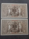 LOT 2 BILLETS N° SUIVIS SERIE T   1000 MARK  21 04 1910 BERLIN REICHSBANKNOTE ALLEMAGNE - 1.000 Mark