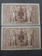 LOT 2 BILLETS N° SUIVIS SERIE Y   1000 MARK  21 04 1910 BERLIN REICHSBANKNOTE ALLEMAGNE - 1000 Mark