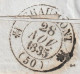 Delcampe - 1835  - Lettre Pliée Avec Corresp. De 2 P De Paris, Dateur Vers Chaumont, Haute Marne, Grand Cachet Fleurons Simples - 1801-1848: Precursori XIX