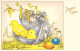 Pâques - Illustration De Poussins Et Oeuf - Marguerites - Cartes Postales Anciennes - Pasen