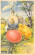 Pâques - Illustration Poussin Chef De Gare - Train Oeuf Sur Les Rails - Cartes Postales Anciennes - Ostern