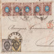 RUSSIE - 1871 - SUPERBE LETTRE (1K (RARE) + 5 K VERGES HORIZONTAL ET VERTICAL Pour 10k) De TAGANROG => NICE - Storia Postale