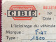 Voiture Automobile Bulletin De Réglage Cibié éclairage Du Véhicule Sur Fiat 1500 795-GZ-83 -Esso Service Godard Pau - - Voitures