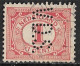 Perfin V.D.S. (R. Van Der Schoot & Zonen Hillegom) In 1899 Cijfer 1ct Rood NVPH 51 - Perfin