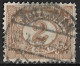 Perfin NASM (Nederlandsch-Amerikaansche Stoonvaartmaatschappij Te Rotterdam) In 1899 Cijfer 2 Ct Bruin NVPH 54 - Perforés