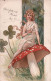 Illustrateur - Illustration De Femme Style Art Nouveau Sur Un Champignon - Carte Postale Ancienne - Non Classés