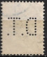 Perfin D. T. (D. Turkenburg Te Bodegraven) In 1899 Koningin Wilhelmina 25 Cent NVPH 71 - Perforés