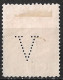 Perfin V (J. Vlieger Amsterdam) In 1923 Jubileumzegel 10 Cent Oranje NVPH 124 H - Perforadas