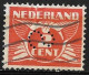 Perfin S (Haagse Kioskonderneming Segboer Te 's-Gravenhage) In 1924-1925 Vliegende Duif 2 Cent Oranje Zonder WM NVPH 145 - Perfin