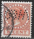 Perfin VH & C (v. Heek & Co NV Te Enschede) In 1924-1926 Koningin Wilhelmina Veth 6 Cent Bruin Zonder WM NVPH 150 - Perfins