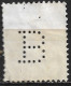 Perfin Kopstaande B (NV Gebr. Van Den Bergh) In 1924-1926 Koningin Wilhelmina Veth 6 Cent NVPH 150 - Perforadas