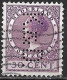 Perfin K&D. (Kruthoffer & Doll Te Rotterdam) In 1924-1926 Kon Wilhelmina Veth 30 Ct Violet Z WM NVPH 158 - Perfin