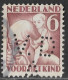 1930 Perfin V.D  A  In Kinderzegels 6+4 Ct Violet NVPH 234 - Perfin