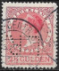 Kopstaande Perfin L.R. (Lippmann Rosenthal Te Amsterdam) In 1926-1927 Koningin Wilhelmina Veth 2½ Gulden Rood NVPH 164 A - Perfin