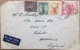 AUSTRALIA 1946, COVER USED TO ENGLAND,KING GEORGE,KANGAROO ANIMAL,PEACE,LYRE BIRD 4 STAMPS,LEURA TOWN CANCEL. - Storia Postale