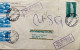 BULGARIA 1974, COVER USED TO USA, BUILDING, BOAT, PORT 4 STAMPS, MULTI LOVEC TOWN CANCEL. - Cartas & Documentos
