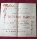 Tournées Lambert - Adminit. E. Beauduin - Thérèse Raquin D'Emile Zola - Illustration Perrette - Programmes