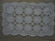 Vintage - Napperon Rectangle En Broderie Ajourée Fil De Coton Blanc - Dentelles Et Tissus