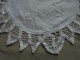 Ancien - Napperon En Fil De Coton Blanc - Laces & Cloth
