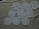Vintage - Napperon Losange En Broderie Ajourée Fil De Coton Blanc - Laces & Cloth