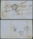 LAC Non Affranchie (Courcelles, 1855) + Obl Ambulant Midi N°6 & Griffe Encadrée GOSSELIES > Ngc En Vins à Beaune - Ambulants