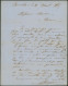 LAC Non Affranchie (Courcelles, 1855) + Obl Ambulant Midi N°6 & Griffe Encadrée GOSSELIES > Ngc En Vins à Beaune - Bahnpoststempel