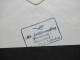Delcampe - Saargebiet 1955 Luftpost Aufnahme Des Transatlantik Verkehrs Deutsche Lufthansa Mettlach Saar - New York / Cosul Sieger - Lettres & Documents