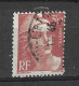 Delcampe - VARIETES FRANCE 1945 N° 716 B MARIANNE DE GANDON  3 F ,.50 OBLITERE - Usados